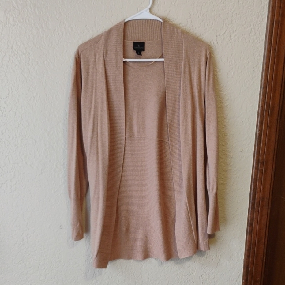 Worthington Tan Cardigan Sweater Elegant and Versatile